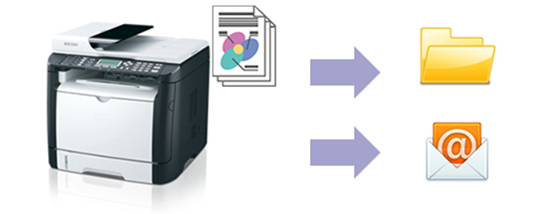 Cách lấy file scan từ máy photo ricoh