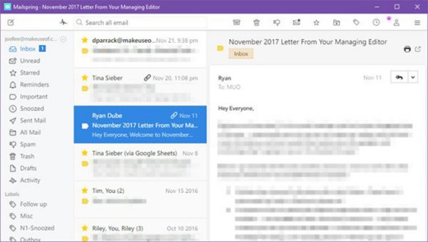 Mailsping- Quản lý email miễn phí